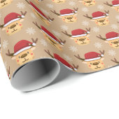 Kerstrendierpatroon Cadeaupapier (Rol Hoek)