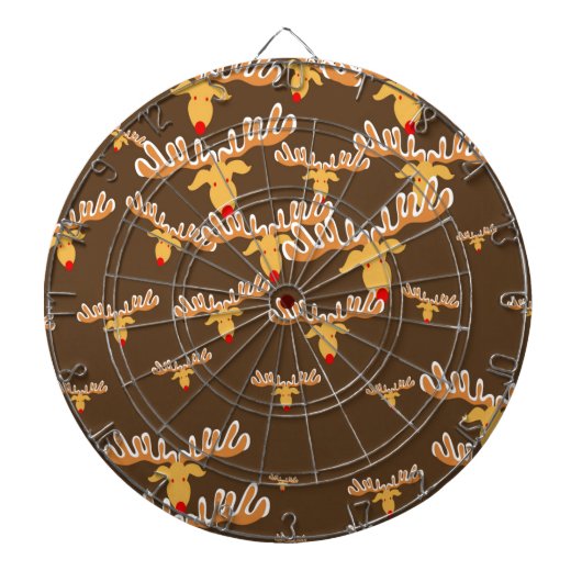 kerstrendierpatroon dartbord (Voorkant)