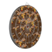 kerstrendierpatroon dartbord (Voorkant Links)