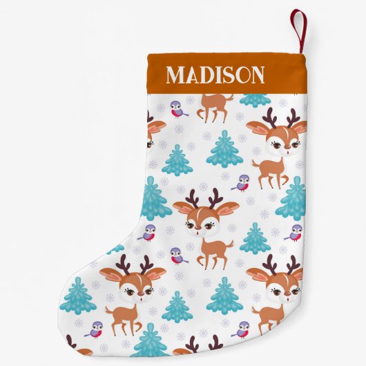 kerstrendierpatroon kleine kerstsok (Achterkant)