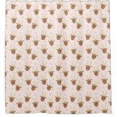 Kerstrendierpatroonroze Douchegordijn (Voorkant)