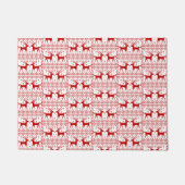 Kerstrendierpatroonwinterfeest Holiday Deurmat (Voorkant)