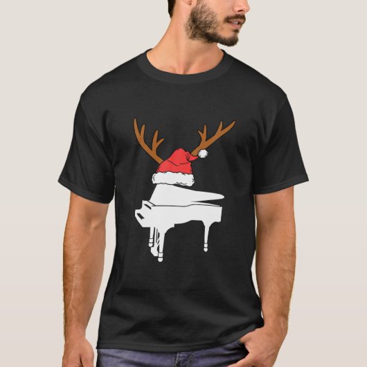 Kerstrendierpiano-kerstmis T-shirt (Voorkant)