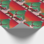 Kerstrendierretro-pixelbeklede  video g cadeaupapier (Hoek)