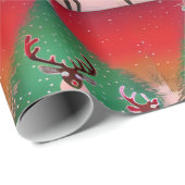 Kerstrendierretro-pixelbeklede  video g cadeaupapier (Rol Hoek)