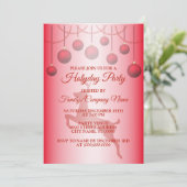 Kerstrendierrode Feestdagen uitnodiging (Staand voorkant)