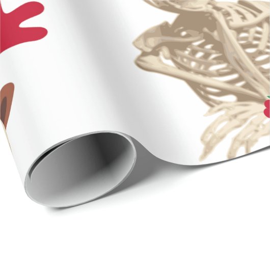 kerstrendierskelet cadeaupapier (Rol Hoek)