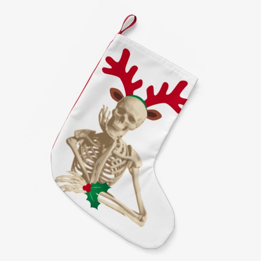 kerstrendierskelet kleine kerstsok (Voorkant (Hangend))
