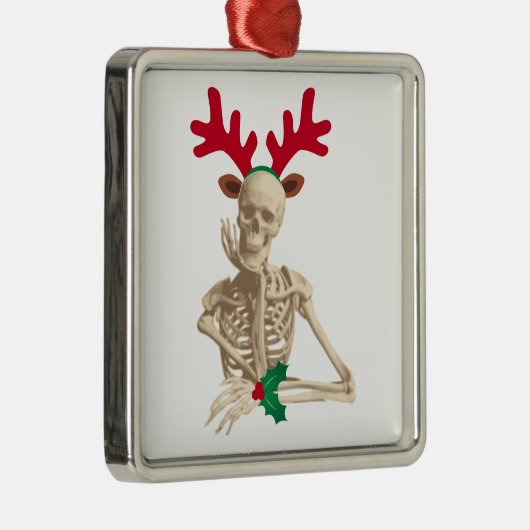 kerstrendierskelet metalen ornament (Rechts)