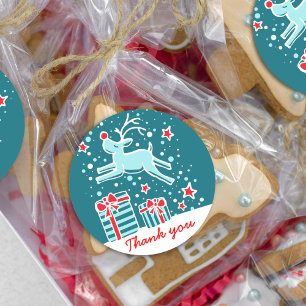 Kerstrendierspringen dank je sticker