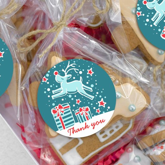 Kerstrendierspringen dank je sticker