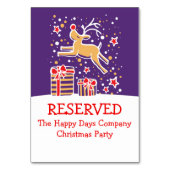 kerstrendierspringplank met gereserveerde tafelkaa kaart (Voorkant)