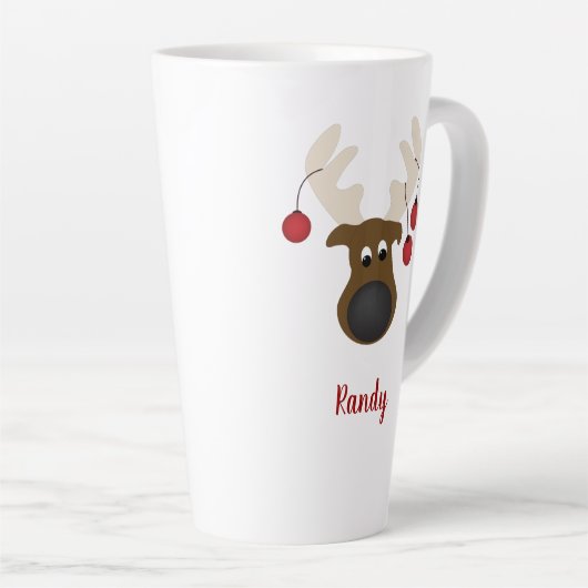 Kerstrendierster op maat 17 oz latte mok (Rechterhoek)