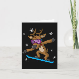 Kerstrendierster Snowboarder Snowboarding Snowbo Kaart