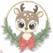 Kerstrendierster Sticker (Voorkant)