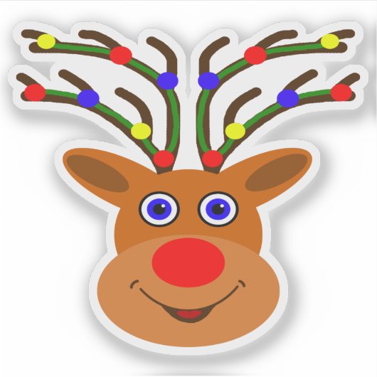 Kerstrendierster Sticker (Voorkant)