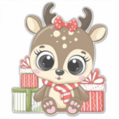 Kerstrendierster Sticker (Voorkant)