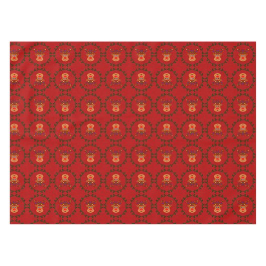 kerstrendiertablet tafelkleed (Voorkant (Horizontaal))