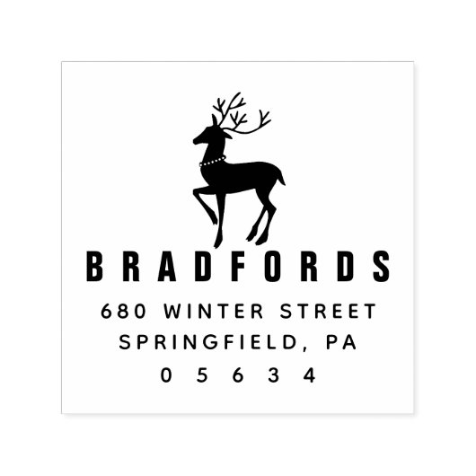 Kerstrendierterugkeeradres Zelfinktende Stempel (Design)