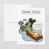 kerstrendiertherapie | Funny Cartoon Feestdagenkaart (Voorkant / Achterkant)