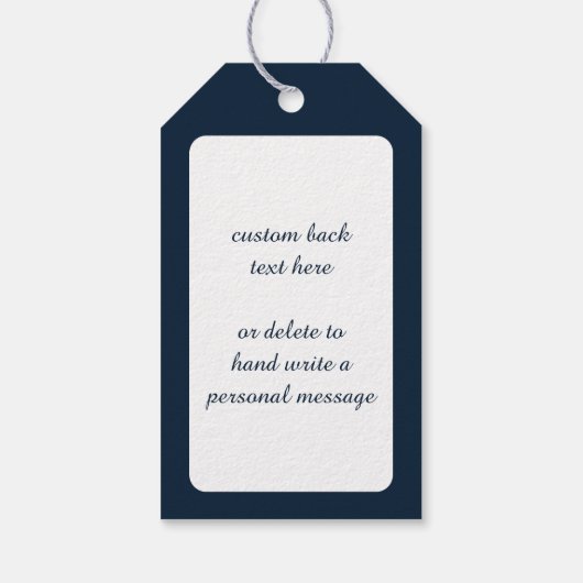 Kerstrendiertje bij nacht met een Shining Star Cadeaulabel (Achterkant)