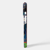 Kerstrendiertje bij nacht met een Shining Star Case-Mate iPhone Case (Achterkant / Links)