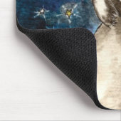 Kerstrendiertje bij nacht met een Shining Star Muismat (Hoek)