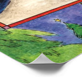 Kerstrendiertje bij nacht met een Shining Star Poster (Hoek)