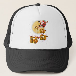 Kerstrendiertje Dachshund Dog Shirts Funny Trucker Pet