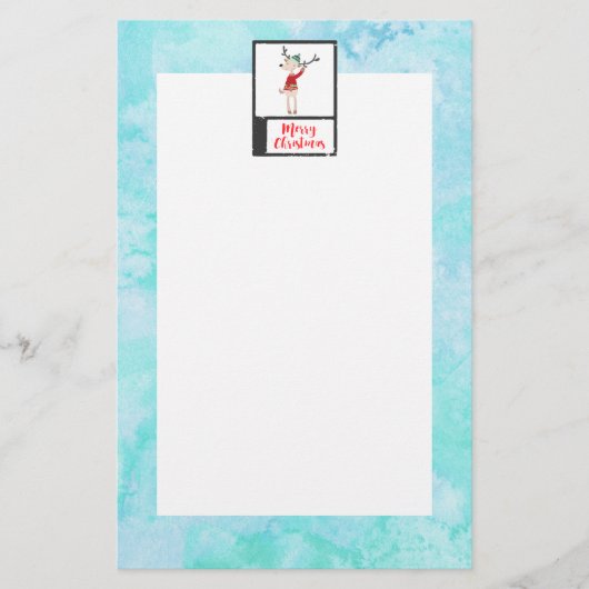 Kerstrendiertje in een lelijke trui briefpapier (Voorkant)