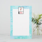 Kerstrendiertje in een lelijke trui briefpapier (Staand voorkant)