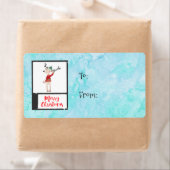 Kerstrendiertje in een lelijke trui etiket (Insitu)