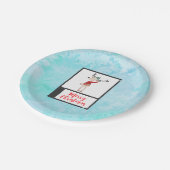 Kerstrendiertje in een lelijke trui papieren bordje (Gekanteld)