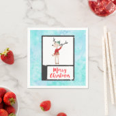 Kerstrendiertje in een lelijke trui servet (Insitu)