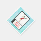 Kerstrendiertje in een lelijke trui servet (Hoek)