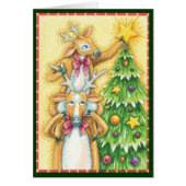 Kerstrendiertje met kerstboomster (Voorkant)