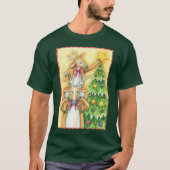Kerstrendiertje met kerstboomster t-shirt (Voorkant)