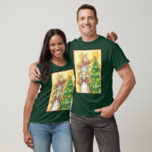 Kerstrendiertje met kerstboomster t-shirt (Unisex)