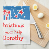 Kerstrendiertjes voegen keukenhanddoek toe (Quarter Fold)