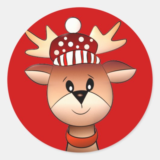 Kerstrendierverklikkers Ronde Sticker (Voorkant)