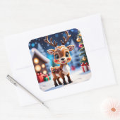 Kerstrendierverklikkers Vierkante Sticker (Envelop)