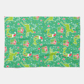 Kerstrendiervogel met zwarte handdoek (Horizontaal)