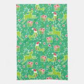 Kerstrendiervogel met zwarte handdoek (Verticaal)