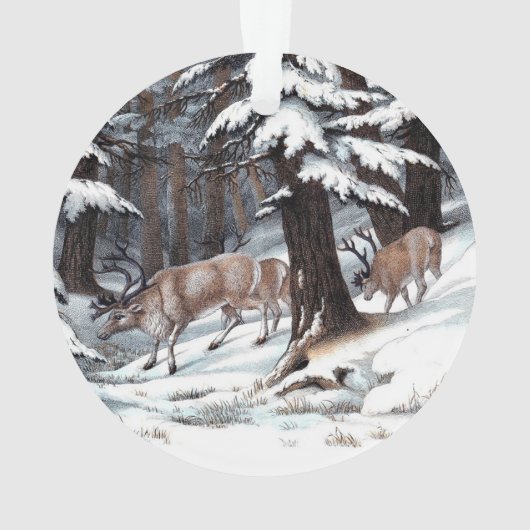 Kerstrendierwinterbos Holiday Rustic Ornament (achterkant)
