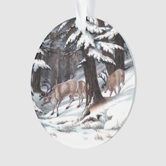 Kerstrendierwinterbos Holiday Rustic Ornament (voorkant)