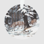 Kerstrendierwinterbos Holiday Rustic Ornament (voorkant)