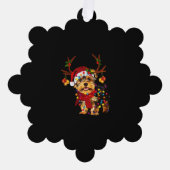 KerstrendierYorkie Ornament Kaart (Voorkant)