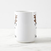 Kerstrennierrode neus zwart pet gepersonaliseerd koffiemok (Center)