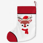 kerstrennige gezichten voor kleine kerststaart kleine kerstsok (Achterkant)