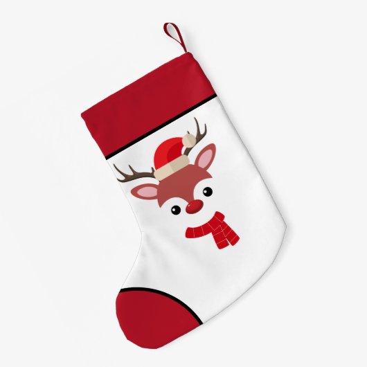 kerstrennige gezichten voor kleine kerststaart kleine kerstsok (Achterkant (Hangend))